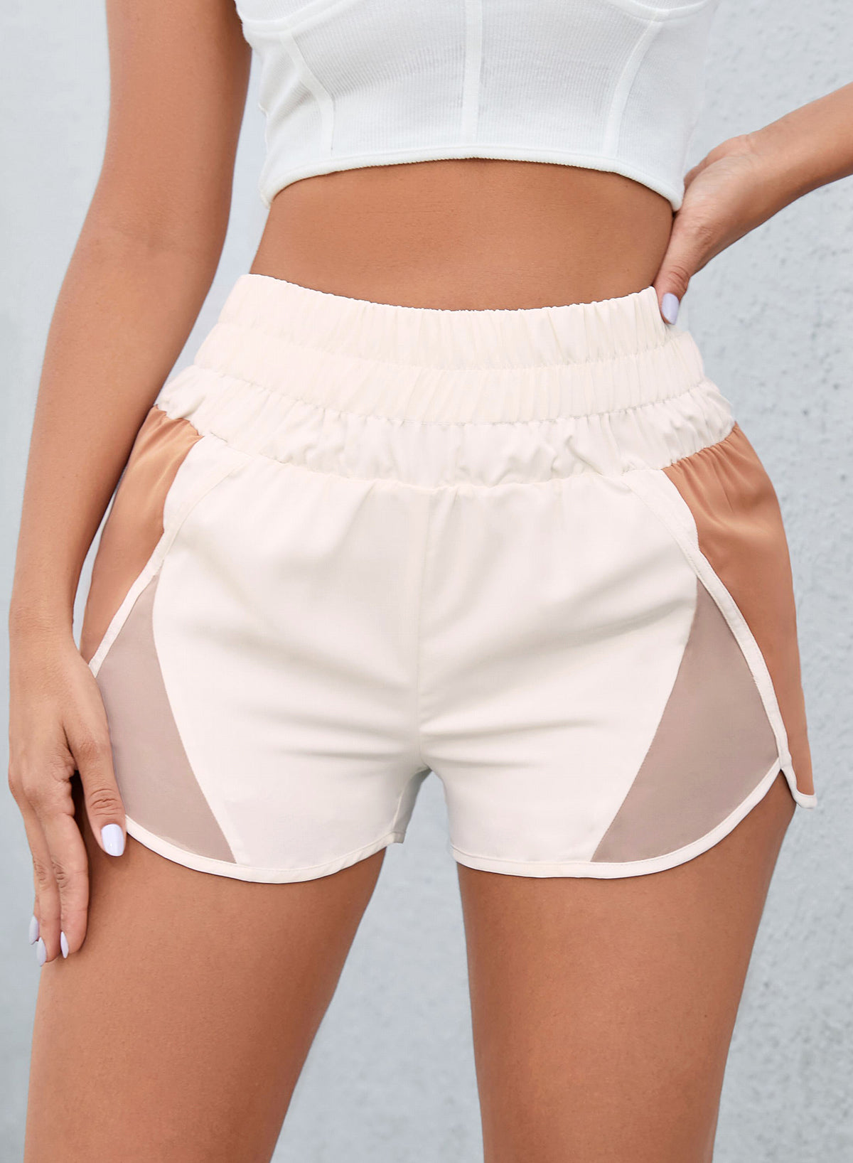 Caramel Wide Waist Shorts